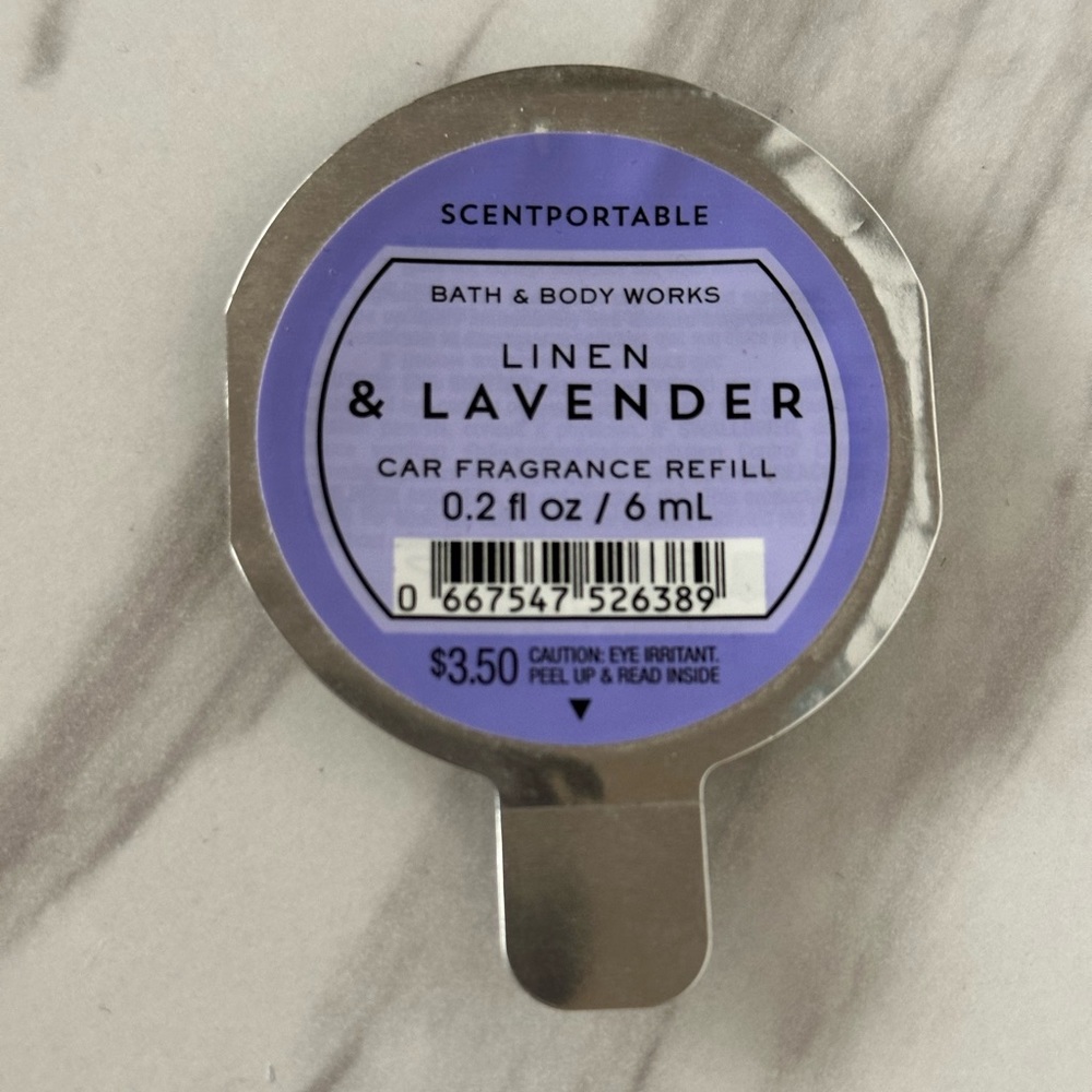 Bath and bodyworks Car fragrance refill linen & lavender